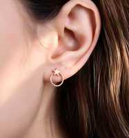 Boucles d'oreilles étoile en acier inoxydable, bijoux anti-ternissement plaqués or 18 carats, hypoallergéniques, boucles d'oreilles circulaires