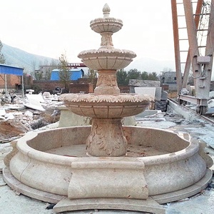 <span class=keywords><strong>Fuente</strong></span> de agua de jardín de 3 niveles moderna, diseño de piedra y mármol para exteriores para decoración de Park Lake y Hotel, gran oferta - Product Image 4