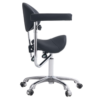 Tabouret dentaire mobile ergonomique MIDA, chaise d'infirmière/médecin, dossier et accoudoirs réglables, confortable, capacité de charge 120 kg