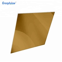Plaque/Panneau Acrylique Décoratif Mural en PMMA Couleur Or 1mm 2mm 3mm Vente en Gros Usine de Guangzhou