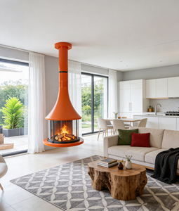 <span class=keywords><strong>Cheminée</strong></span> suspendue contemporaine sur mesure JingXin pour villas de luxe |   WarmHeaven OEM et ODM disponibles - Product Image 5