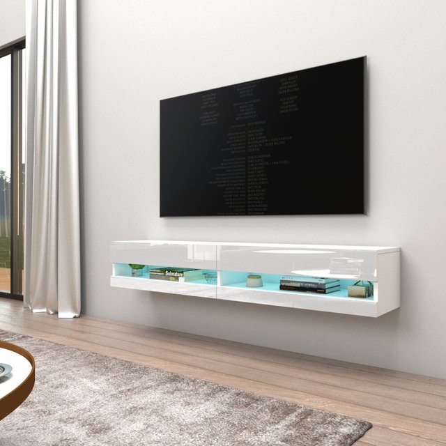 Tv Stand Modern Floating Tv Stand for Tvs up to 78" Cabinet New Designs Living Room Furniture 54 Inch