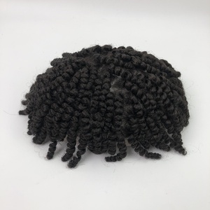 EMEDA afro kinky <span class=keywords><strong>twist</strong></span> crochet tresses cheveux toupet pour <span class=keywords><strong>homme</strong></span> pièce de cheveux système de remplacement de patch - Product Image 1