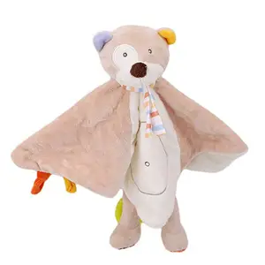 Z223 100% 无毒素婴儿卡通动物安抚拥抱布可爱熊设计婴儿拥抱布
