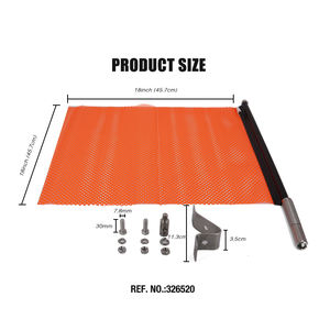 FMCSA 393.87 Approved Polyester Jersey Mesh Safety Flag with Mounting <b>Kit</b> Safety Flag with Stainless Steel Rod - Product Image 2