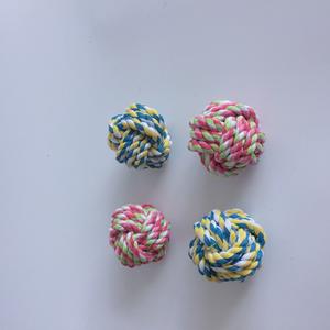 Giocattoli colorati per cani palle di cotone resistente cane giocattolo interattivo per animali domestici - Product Image 6