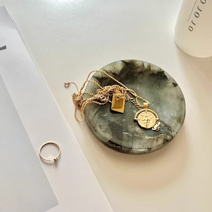 Saidkocc Nhà Máy Giá D10cm đa màu đá cẩm thạch tự nhiên đá mini khay tròn trang sức nữ trang món ăn Nhỏ Lưu Trữ container - Product Image 4