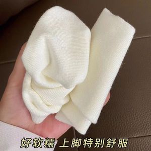 Zhuji Women <b>Socks</b> White Seamless Long Cotton Anti Bacterial Spring Autumn Summer Slouch <b>Socks</b> For Leather Shoes - Product Image 2