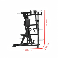 Máquina de Gimnasio Comercial de Doble Función para Entrenamiento de Fuerza, con Carga de Placas, Iso Lateral, para Pecho y Espalda