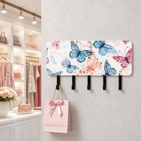 Présentoir d'accessoires de luxe personnalisé avec impression UV, crochets de rangement, étagères et support à bijoux pour la décoration intérieure moderne de l'entrée et de la chambre