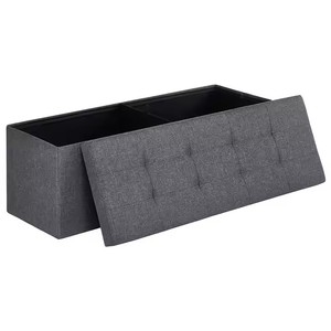 Meilleure Vente : <span class=keywords><strong>Pouf</strong></span> de Rangement Pliant 76 CM (30 Pouces), Siège Rembourré, Coffre de Rangement, Repose-Pieds pour Salon - Product Image 4
