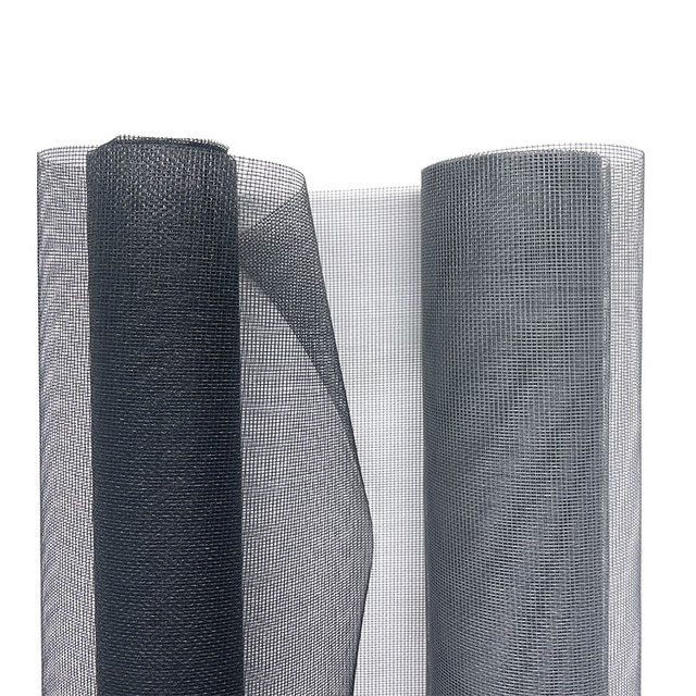Wholesale Modern Roll up 18*16 Mesh Fiberglass Window Screen Mesh Anti-Fly Insect Net with 10 Year Lifespan for Windows & Doors