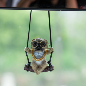 New Cartoon Resin French Bulldog Puppy Car Pendant Rearview Mirror Hanging Ornament - Product Image 6