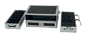 Aangepaste aluminium <span class=keywords><strong>2U</strong></span> <span class=keywords><strong>rack</strong></span> flightcase microfoonontvanger flightcase 4U voor draadloos microfoonsysteem met lade - Product Image 4