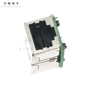 ขั้วต่อ RJ45 ตัวเมียแบบมุมฉาก 8 คอร์ บอร์ดขยายพอร์ตอีเธอร์เน็ตแบบติดตั้งบนพื้นผิว สำหรับอะแดปเตอร์สายเคเบิลเครือข่าย - Product Image 1