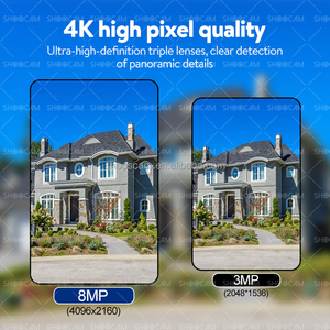 Caméras de sécurité 8mp Ptz <span class=keywords><strong>360</strong></span> 10x Zoom optique Dôme Ip66 Poe Wifi Caméra solaire Extérieure Vision nocturne Caméras de sécurité extérieures pour la maison - Product Image 2