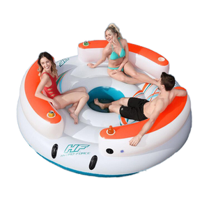 Isla Flotante Grande Múltiples Personas Duradera Sofá Piscina Barco Inflable resistente Lago Balsa Flotante Verano Lounge PVC - Product Image 1