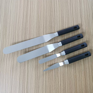 Stainless Steel Spatula Set 4 Pieces Long Blade For Cake Cream Spreading Non Toxic Food Grade - Product Image 1