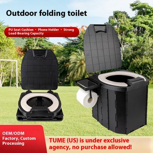 Inodoro de PVC plegable portátil para niños adultos de diseño Industrial moderno, inodoro móvil para <span class=keywords><strong>coche</strong></span>, Camping, exterior, inodoro para bebés con tapa - Product Image 4