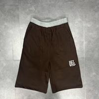Celana Pendek Double Waist Setelan Lutut untuk Pria 100% Katun Bordir Celana Pendek Streetwear Unisex