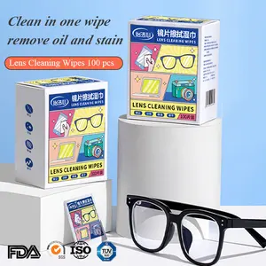 High Quality OEM/ODM Lens Wipes Glasses Clean Wet Wipes 100pcs/box