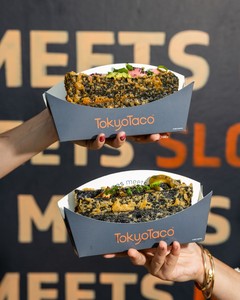Custom Design New Trendy to Go Sushi Taco <b>Paper</b> Box Takeout Holder <b>Tray</b> Eco Friendly Disposable Takeaway Food Wrapping Packaging - Product Image 2