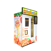 Distributeur automatique de jus d'orange frais entièrement automatique sur mesure pour usine, écran tactile 21,6 pouces, désinfection UV, nettoyage automatique