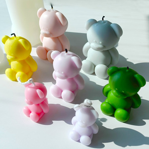 Khuôn silicon J6-190 làm nến hình gấu, khuôn nến thơm hình thú tự làm, khuôn nến gấu ngồi, khuôn thạch cao nướng bánh - Product Image 3