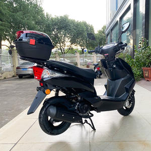 Scooter à Essence M12 Noir <span class=keywords><strong>50cc</strong></span> pour Adultes, Vitesse 60 km/h, Pneus 10 Pouces, Pare-Brise, Freins à Disque et Tambour, avec Coffre pour les Trajets Quotidiens - Product Image 5