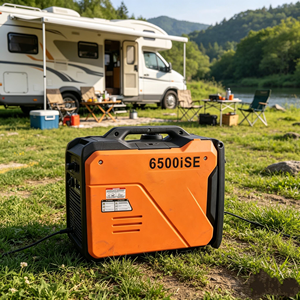 Générateur d'essence silencieux à <span class=keywords><strong>inverseur</strong></span> portable, démarrage <span class=keywords><strong>automatique</strong></span>, faible bruit, 5 kW, 5,5 kW, pour le camping et la sauvegarde domestique - Product Image 5