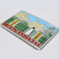 ROYAUME-UNI le Château de Windsor Touristique Souvenir Cadeau Rectangle Forme Émail Aimant de Réfrigérateur Pour La Vente En Gros