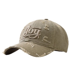 หมวกเบสบอล Joy รุ่น Unisex ผ้าฝ้ายเดนิม 100% ปักลายแบบ Distressed ป้องกันแสงแดด - Product Image 5