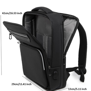 Mochila para laptop de viagem durável, bolsa para computador escolar universitária e empresarial, <span class=keywords><strong>anti</strong></span>-roubo e porta-carregamento USB - Product Image 3
