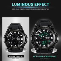 Montre pour homme en silicone souple, étanche, avec alarme, date, montre numérique pour homme, montre de sport multifonctionnelle pour homme