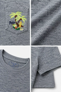 Camiseta <span class=keywords><strong>Chicco</strong></span> Vintage de Algodón, Cuello Redondo, Manga Corta, Lisa, para Niños y Adolescentes Unisex (Paquete de <span class=keywords><strong>1</strong></span>) - Product Image 5