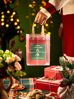 Cartoon Christmas Tin Box with Matching Greeting Cards, Stickers & Holiday Wishes for Cookie Candy Baking Gifts