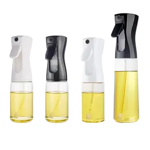 Hot Selling Oil Control Spray Pump Bottle 200ML 300ML Kitchen Cooking Food Grade Plastic Containers For Edible Oils Reusable