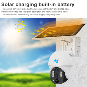 Caméra de sécurité solaire V380 VC6 <span class=keywords><strong>DL</strong></span> 4G 1080P à double objectif, <span class=keywords><strong>zoom</strong></span> optique H.265, PTZ, alarme, sans fil, extérieure, carte mémoire - Product Image 3