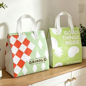 Customized Small Non Woven <b>Thermal</b> Insulated <b>Bag</b> Aluminum Foil Waterproof Coffee Beverage <b>Delivery</b> Takeaway Heavy Duty - Product Image 2