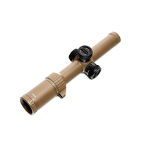 Lunette de chasse CoyotiSports HD grand angle 1-5x24 SFP LPVO avec illumination rouge et verte, réticule gravé sur verre, couleur terre foncée