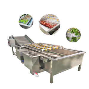 Commercial Industrial Fully Automatic Stainless Steel Fruit Vegetable Bubble Washing <b>Machine</b> for Vegetable <b>Processing</b> Plant High - Product Image 1