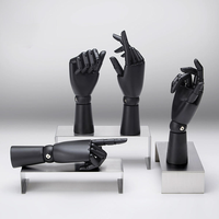 Présentoir en métal noir présentoir de Mannequin à main en bois accessoires support de Base magnétique de plaque métallique réglable en hauteur