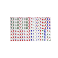 Jeu de Mahjong américain de luxe personnalisé en acrylique rose, 166 pièces, avec table de jeu portable