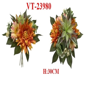 Le plus récent 30cm Bush mixte/Bouquet/Bouquet soie/tissu/tissu Polyester fleurs mélangées artificielles X7STEMS fête des mères noël - Product Image 4