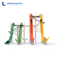 Toboggan aquatique en fibre de verre personnalisé avec piscine aquatique en fibre de verre, adapté à une utilisation en intérieur et en extérieur pour les parcs aquatiques