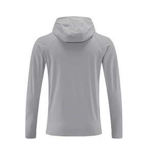 Chaqueta Ligera con Capucha para Hombre, Cortavientos, de Secado Rápido, con Cierre Completo, para Entrenamiento al Aire Libre, con Bolsillo - Product Image 2