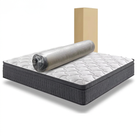 Matelas sur mesure OEM/ODM, mobilier de chambre à coucher, matelas orthopédique double de luxe, matelas hybride de taille king, compressé sous vide