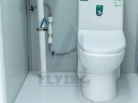 Toilettes préfabriquées en conteneur unique, WC modulaire portable, cabine de toilettes mobile extérieure, structure en acier, étanche