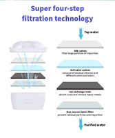 Carafe filtrante à eau alcaline PH 3,2 L, pichet à eau minérale, pichet de remplacement, filtres à eau