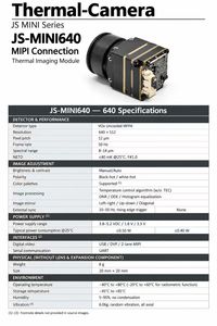 Module d'imagerie thermique JS-MINI640 VOx IRFPA non refroidi, 640×512, 12μm, 50Hz, sortie numérique MIPI USB DVP, mini-caméra thermique - Product Image 5